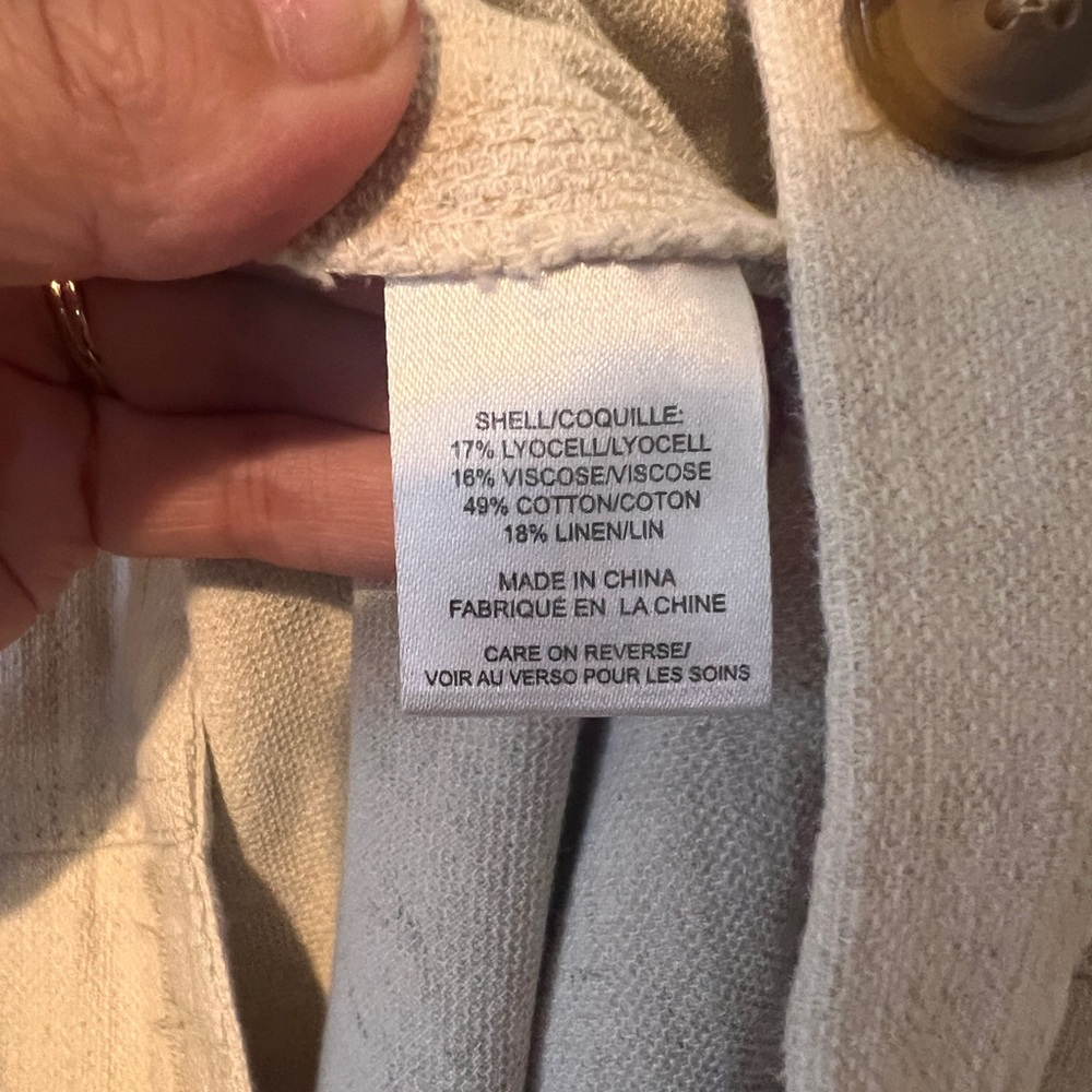 Divine Heritage Princess Cotton Linen Cargo Puff Sleeve Jumpsuit‎ Tan Size Small - Picture 10 of 11